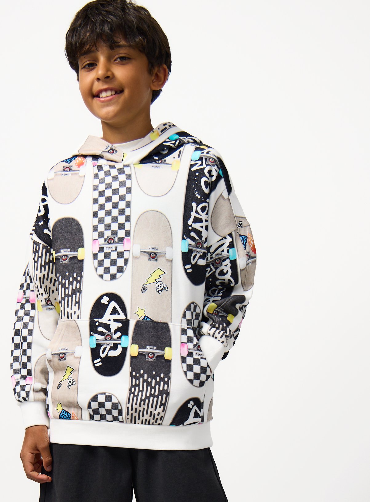 City Life Photographic Skate Hoodie  12 years - Image 1 thumbnail